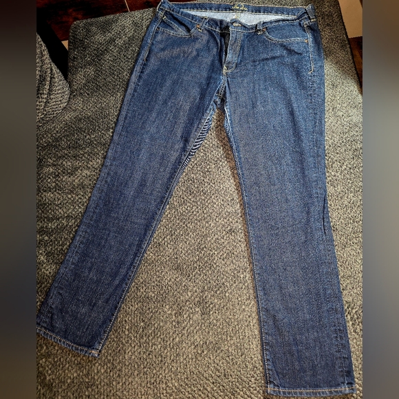 Old Navy Denim - The Diva Size 16 Straight Leg Jeans Dark Wash Stretch Denim